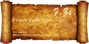 Frech Zsófia névjegykártya