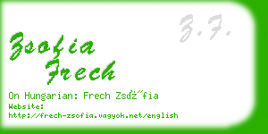 zsofia frech business card